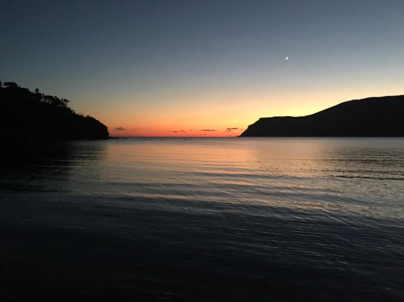 Spiaggia di Lacona al tramonto